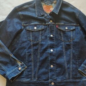 Levi's Dark Blue Denim Trucker Jacket Size XL
